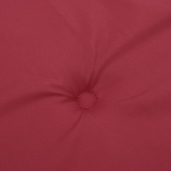 Coussins de chaise longue lot de 2 rouge bordeaux tissu oxford – Image 7