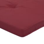Coussins de chaise longue lot de 2 rouge bordeaux tissu oxford – Image 8