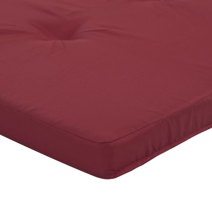 Coussins de chaise longue lot de 2 rouge bordeaux tissu oxford – Image 8