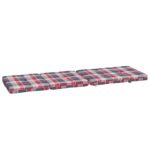 Coussins de chaise longue lot de 2 motif à carreaux rouges – Image 4