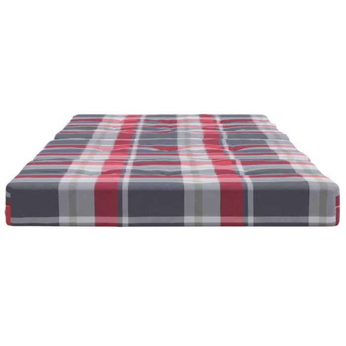 Coussins de chaise longue lot de 2 motif à carreaux rouges – Image 5