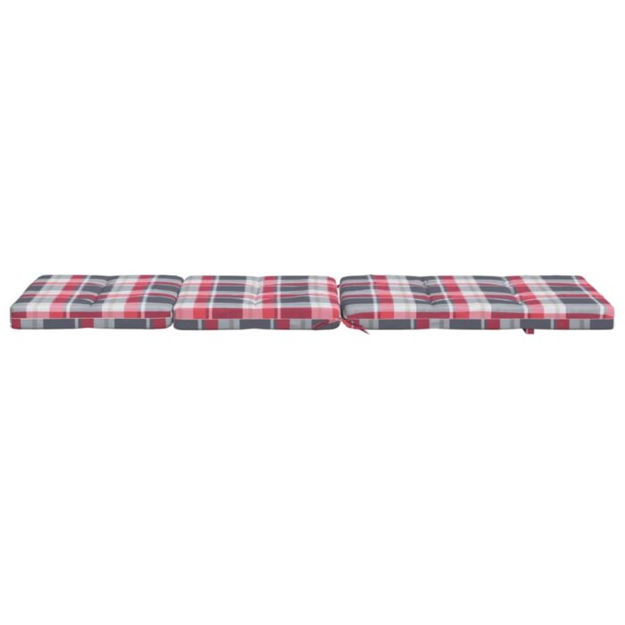Coussins de chaise longue lot de 2 motif à carreaux rouges – Image 6