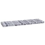 Coussins de chaise longue lot de 2 gris motif à carreaux – Image 4