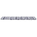 Coussins de chaise longue lot de 2 gris motif à carreaux – Image 6