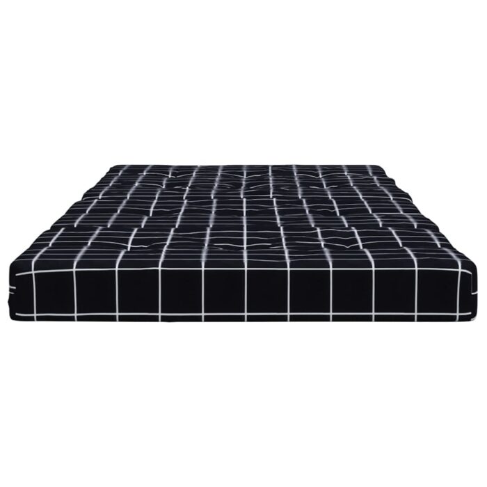 Coussins de chaise longue lot de 2 noir motif à carreaux – Image 5