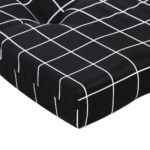 Coussins de chaise longue lot de 2 noir motif à carreaux – Image 8