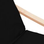 Chaise de relaxation avec repose-pied Noir Tissu – Image 6