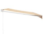 Auvent rétractable jaune et blanc 4,5x3 m tissu et aluminium – Image 2