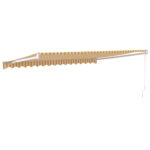 Auvent rétractable jaune et blanc 4,5x3 m tissu et aluminium – Image 3