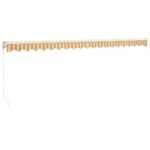 Auvent rétractable jaune et blanc 5x3 m tissu et aluminium – Image 4