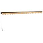 Auvent rétractable jaune et blanc 5x3 m tissu et aluminium – Image 4