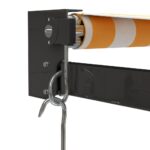 Auvent rétractable jaune et blanc 5x3 m tissu et aluminium – Image 5