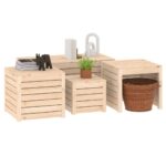 Ensemble de boîtes de jardin 4 pcs bois de pin massif – Image 2