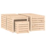 Ensemble de boîtes de jardin 4 pcs bois de pin massif – Image 3