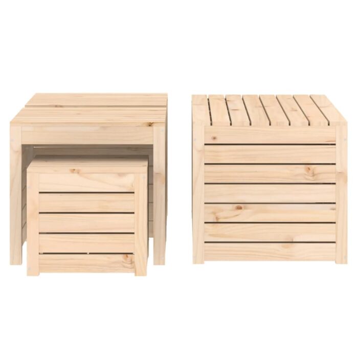 Ensemble de boîtes de jardin 4 pcs bois de pin massif – Image 4