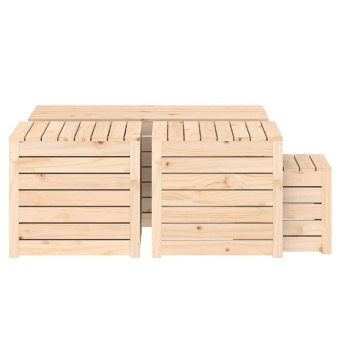 Ensemble de boîtes de jardin 4 pcs bois de pin massif – Image 5