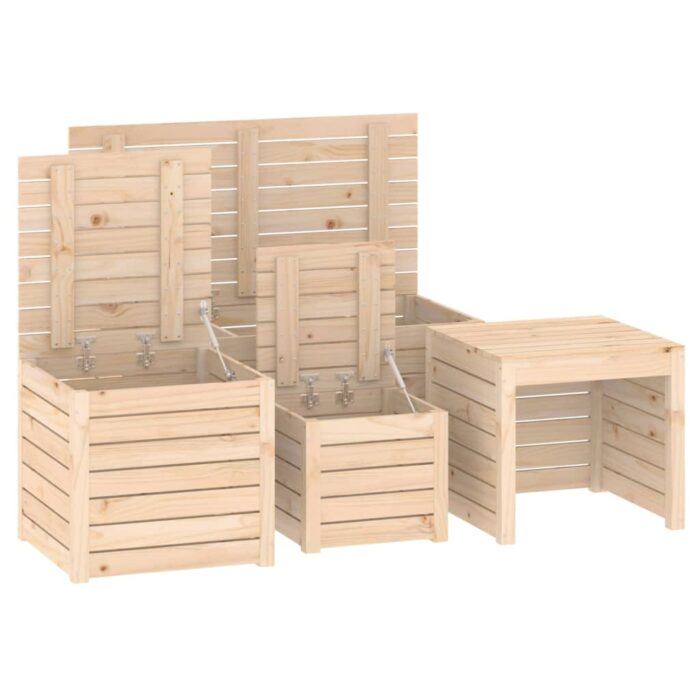 Ensemble de boîtes de jardin 4 pcs bois de pin massif – Image 6
