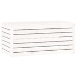 Ensemble de boîtes de jardin 4 pcs blanc bois de pin massif – Image 8