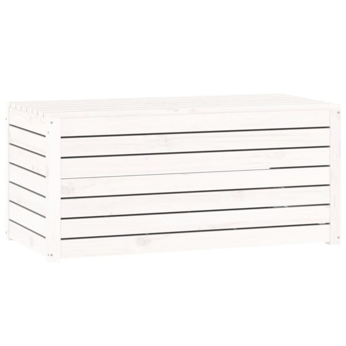 Ensemble de boîtes de jardin 4 pcs blanc bois de pin massif – Image 8