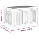 Boîte de rangement de jardin 90x52x55 cm Bambou – Image 6