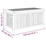 Boîte de rangement de jardin 110x52x55 cm Bambou – Image 6