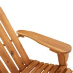 Chaise à bascule Adirondack avec coussins bois massif d'acacia – Image 4