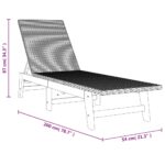 Chaises longues et coussins lot de 2 Résine tressée et acacia – Image 10