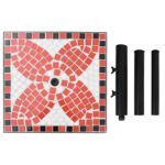 Base de parasol terre cuite et blanc carré 12 kg – Image 4