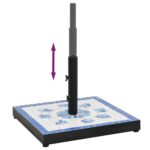 Base de parasol bleu et blanc carré 12 kg – Image 3