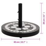 Base de parasol noir et blanc rond 12 kg – Image 6