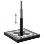 Base de parasol noir et blanc carré 12 kg – Image 3