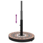 Base de parasol terre cuite et blanc rond 12 kg – Image 3