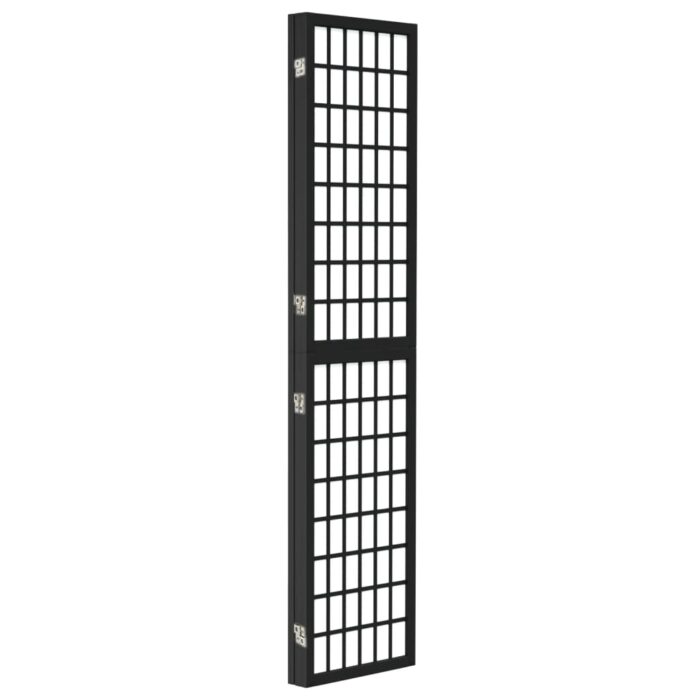 Cloison de séparation pliable 3 panneaux 120x170 cm Noir – Image 2