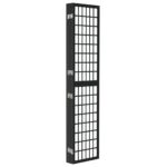 Cloison de séparation pliable 5 panneaux 200x170 cm Noir – Image 2