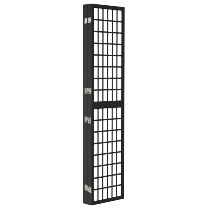 Cloison de séparation pliable 5 panneaux 200x170 cm Noir – Image 2