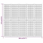 Cloison de séparation pliable 5 panneaux 200x170 cm Noir – Image 5
