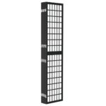 Cloison de séparation pliable 6 panneaux 240x170 cm Noir – Image 2