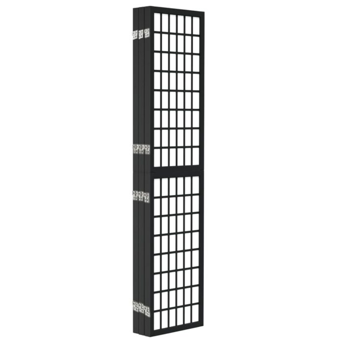Cloison de séparation pliable 6 panneaux 240x170 cm Noir – Image 2