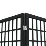 Cloison de séparation pliable 6 panneaux 240x170 cm Noir – Image 3