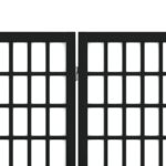 Cloison de séparation pliable 6 panneaux 240x170 cm Noir – Image 4