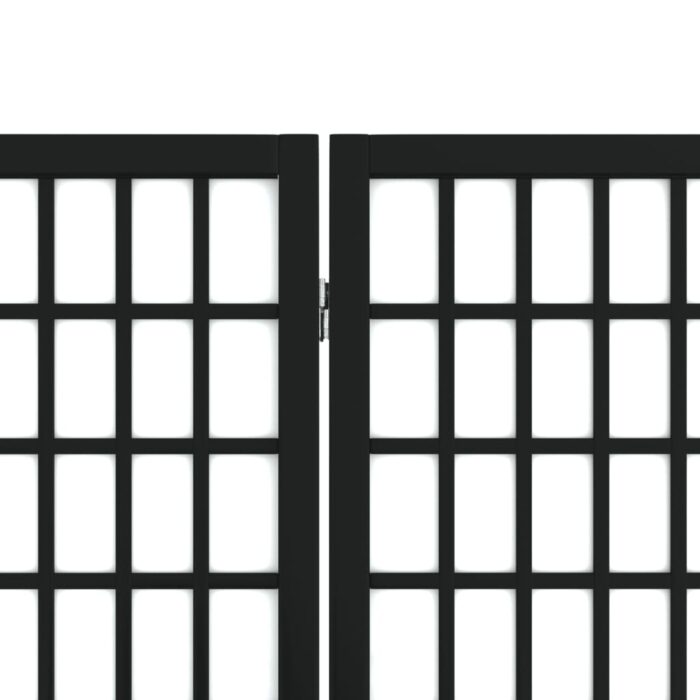 Cloison de séparation pliable 6 panneaux 240x170 cm Noir – Image 4