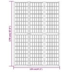 Cloison de séparation pliable 3 panneaux 120x170 cm – Image 5