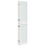 Cloison de séparation pliable 6 panneaux 240x170 cm Blanc – Image 2