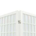 Cloison de séparation pliable 6 panneaux 240x170 cm Blanc – Image 4