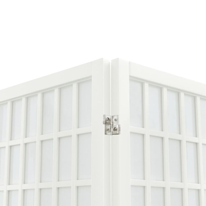 Cloison de séparation pliable 6 panneaux 240x170 cm Blanc – Image 4