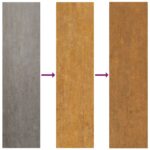 Décoration murale jardin 55x55 cm acier corten design feuille – Image 4