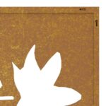 Décoration murale jardin 55x55 cm acier corten design feuille – Image 5