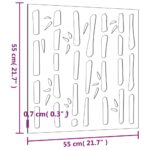 Décoration murale jardin 55x55 cm acier corten design bambou – Image 6