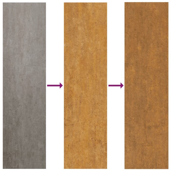 Décoration murale jardin 105x55 cm acier corten design bambou – Image 4
