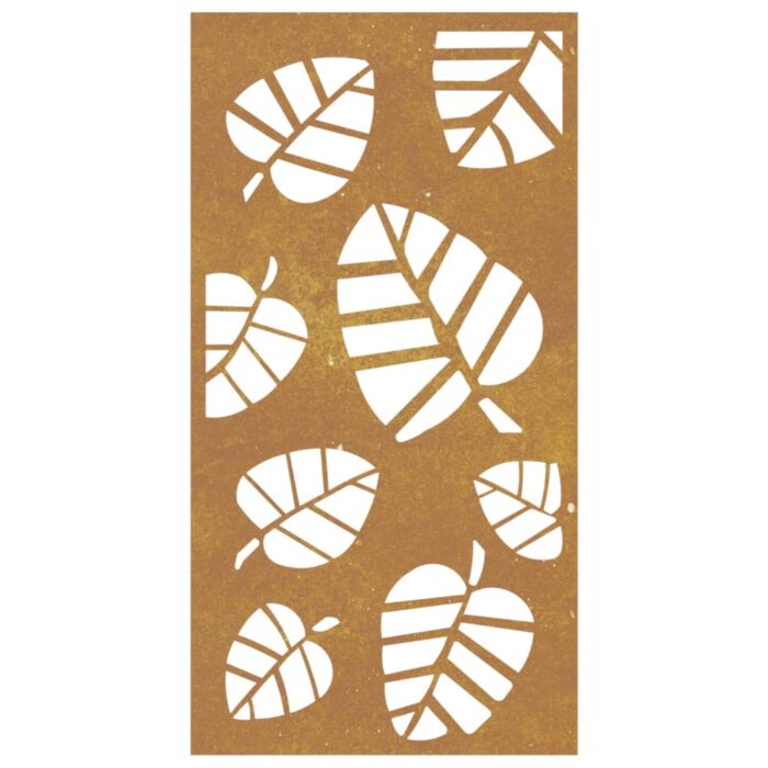 Décoration murale jardin 105x55 cm acier corten design feuille – Image 2